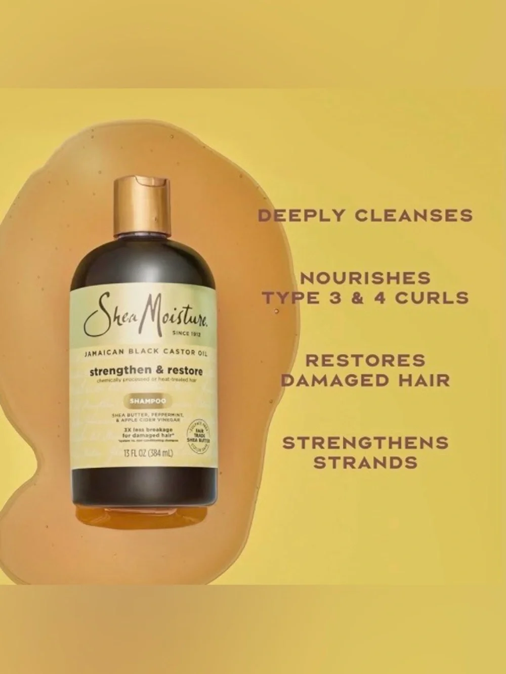 Shea Moisture Strengthen & Restore Jamaican Castor Oil Shampoo